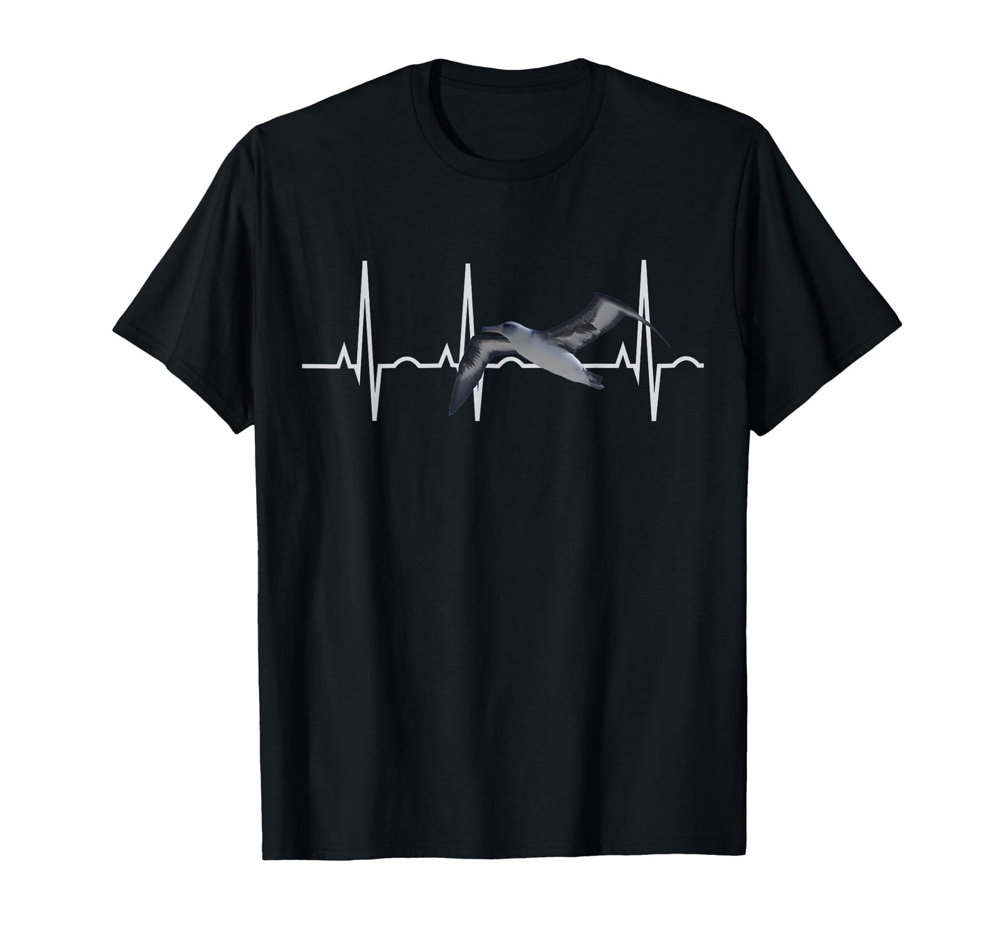 Albatross Shirt - Laysan Albatross Birder Heartbeat T-Shirt