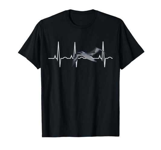 Albatross Shirt - Laysan Albatross Birder Heartbeat T-Shirt