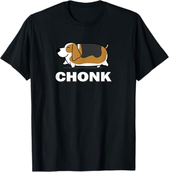 Kawaii Fat Chonk Chonky Kids Basset Hound Lover T-Shirt