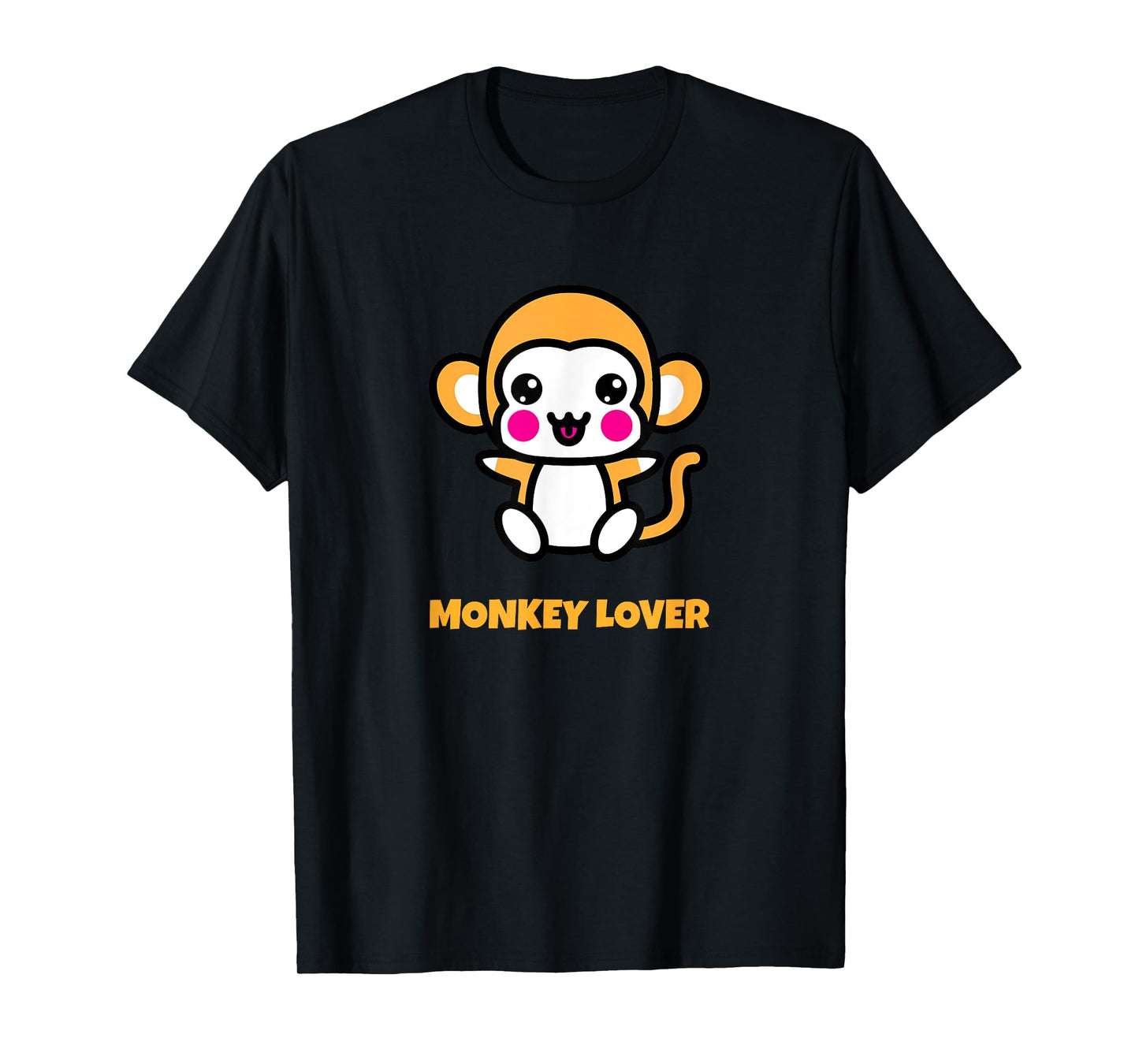 Cute Kawaii Monkey Anime Graphic Funny Animal Lover Tee T-Shirt