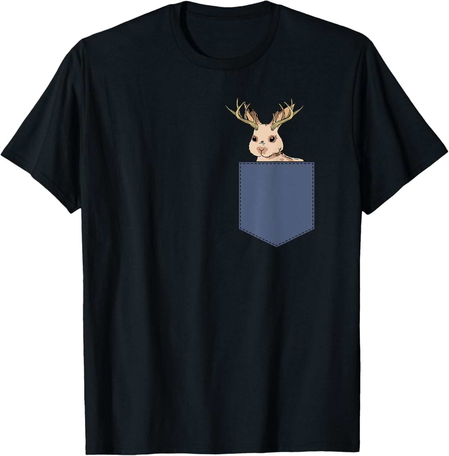 Jackrabbit Pocket Rabbit Cryptid Mythical Animal Jackalope T-Shirt