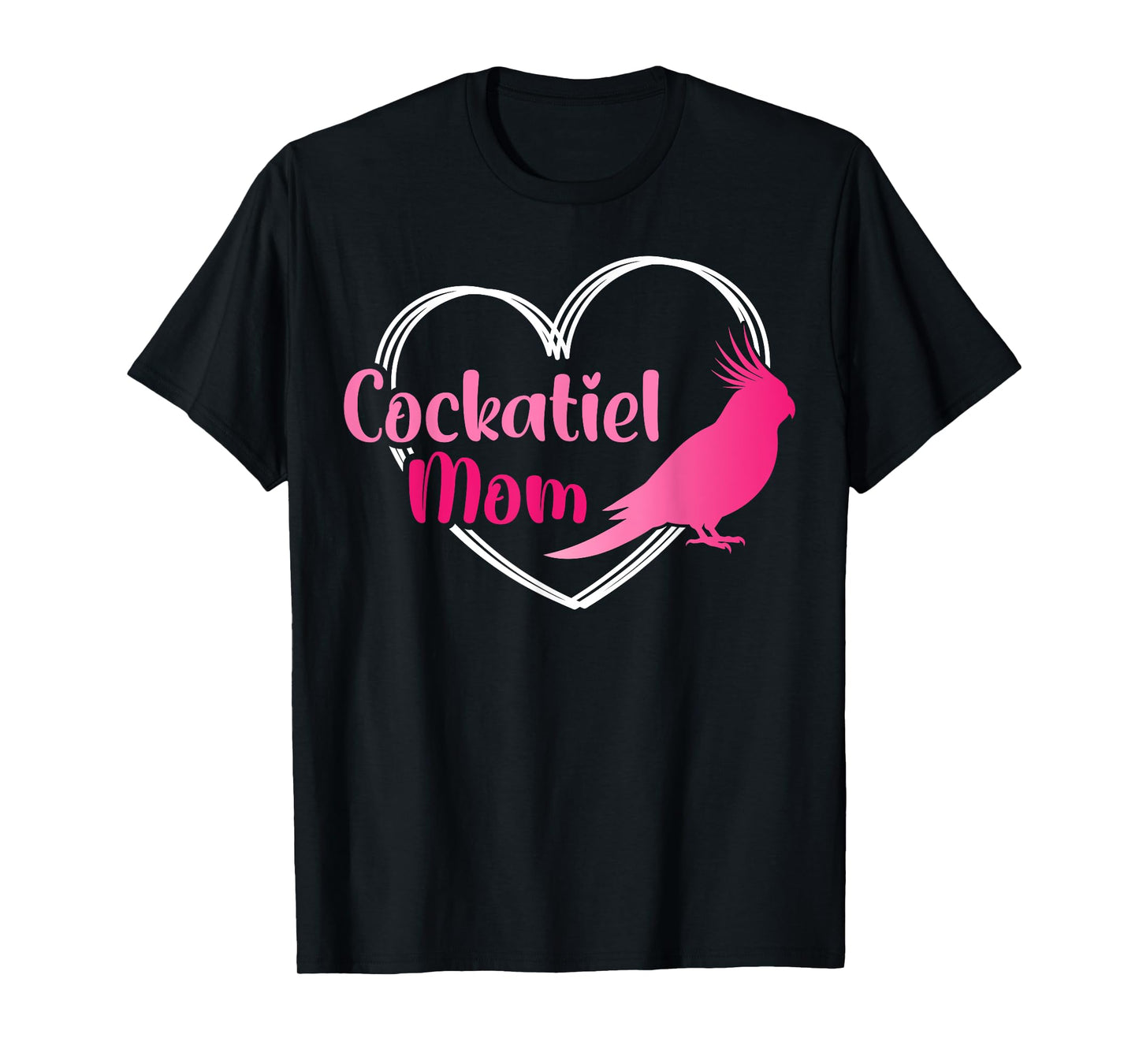 Heart Cockatiel Mom Cockatiel Bird T-Shirt