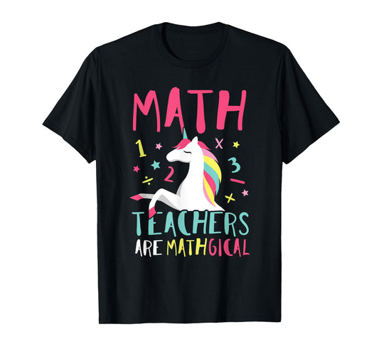 Unicorn Funny Math Teacher Top T-Shirt for Men Women Girls Kids