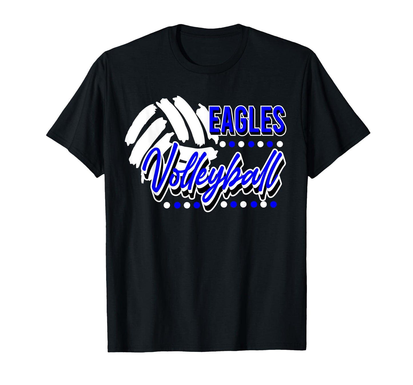 Blue Eagles Volleyball Mom School Spirit Game Day Mascot T-Shirt