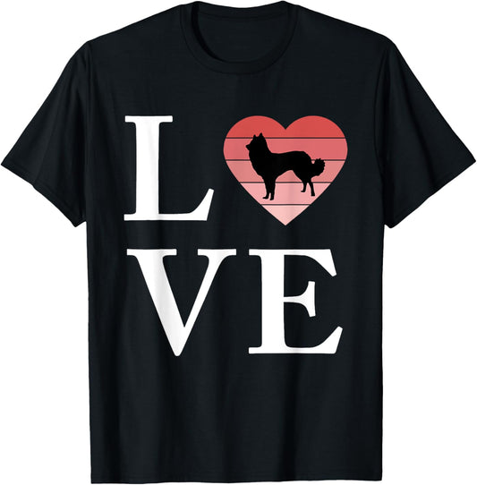 Dog Breed Garafian Shepherd Word Love Typography Retro T-Shirt