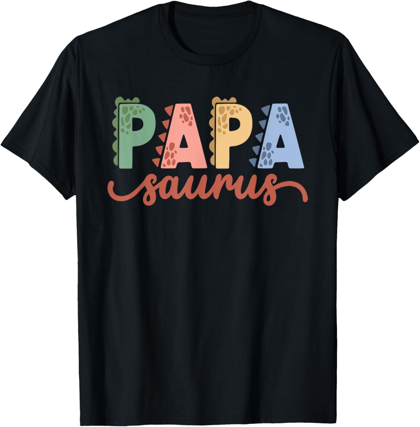 Papa Saurus Dad Dinosaur Birthday Family Matching T-Shirt