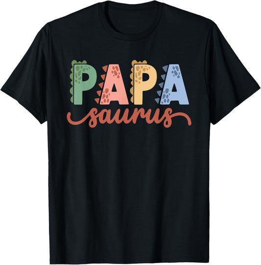 Papa Saurus Dad Dinosaur Birthday Family Matching T-Shirt