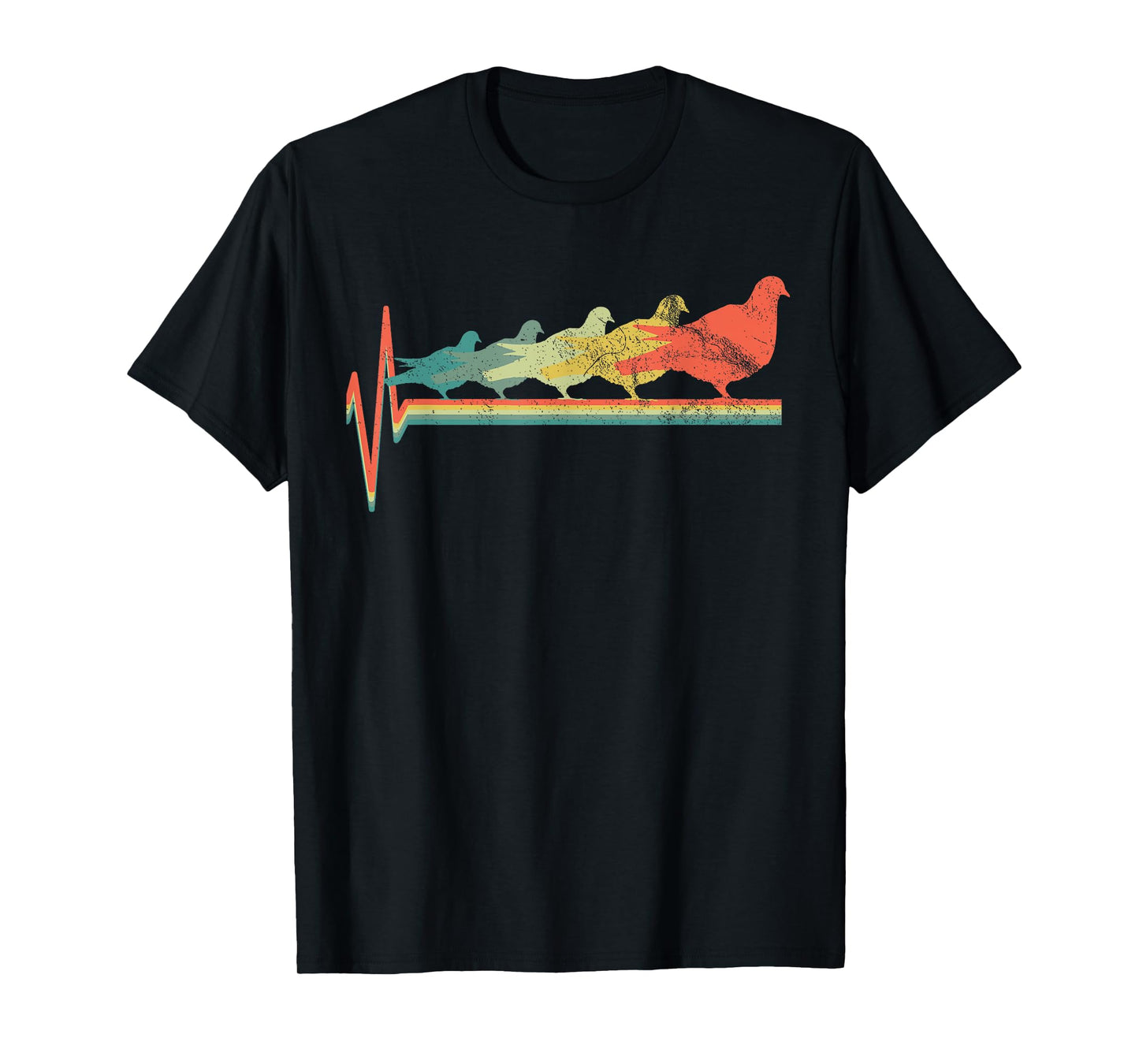 Bird Doves Pidgeon Heartbeat Gift Vintage T-Shirt