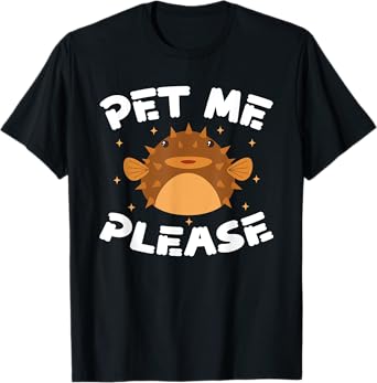 Funny Puffer Fish Design T-Shirt