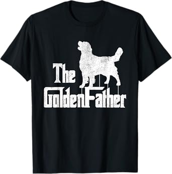 Golden Retriever Dog Fathers Day Funny Doggie Puppy Daddy T-Shirt for Men