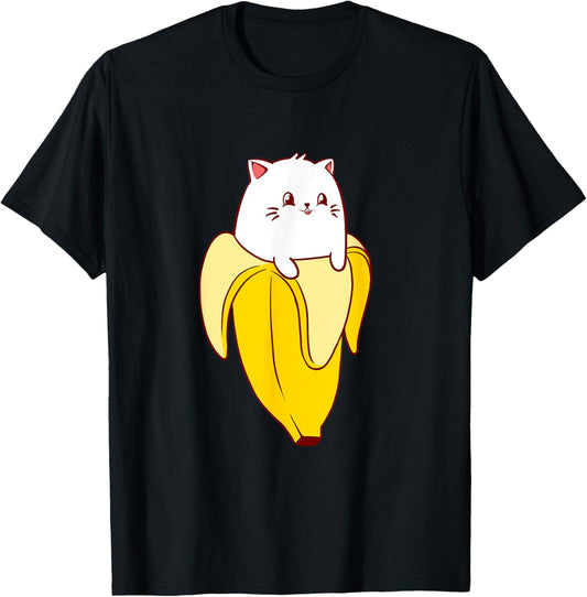 Cat Banana Kitten Lover Funny Kawaii Neko Pet Owner T-Shirt