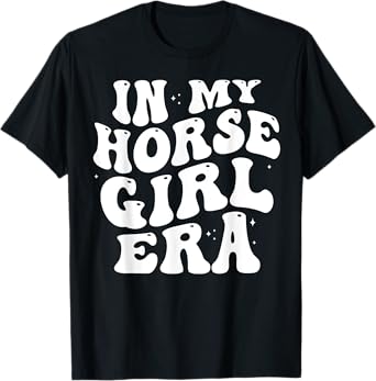 In my horse girl era Equestrian Horseback Riding girls retro T-Shirt