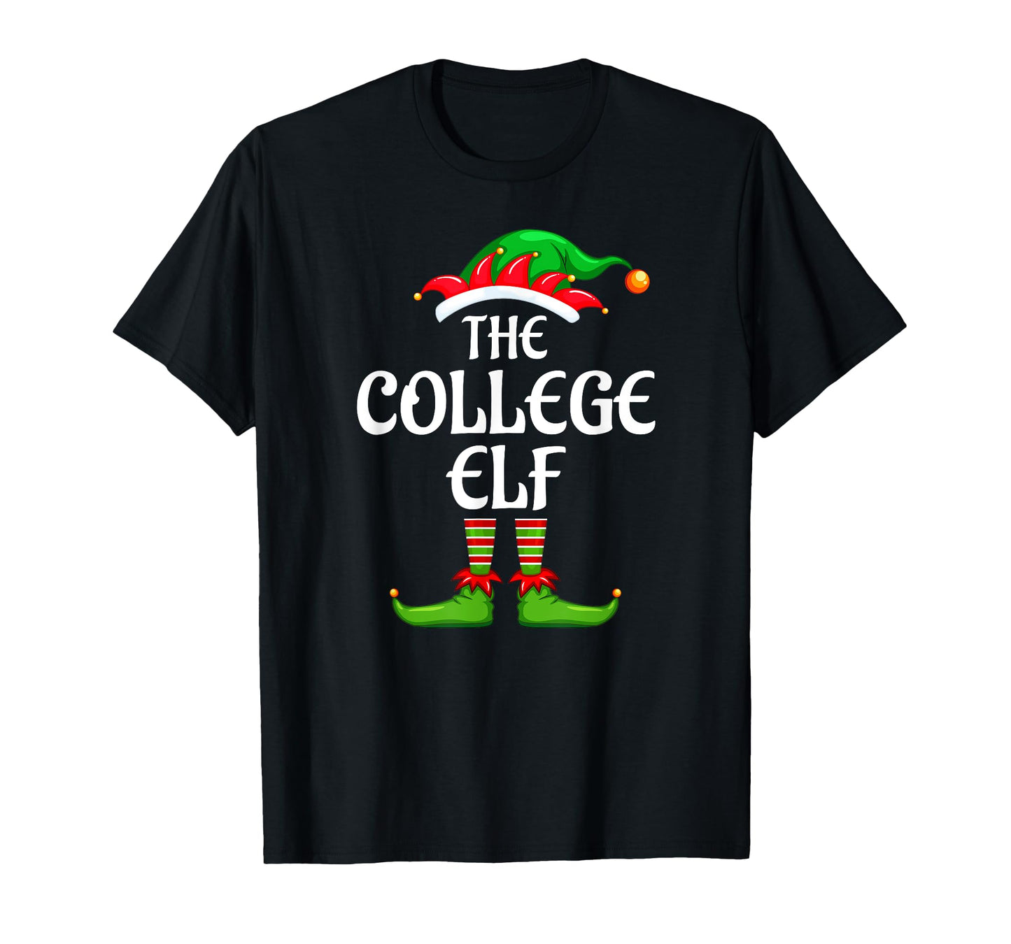 College Elf Matching Family Group Christmas Party T-Shirt