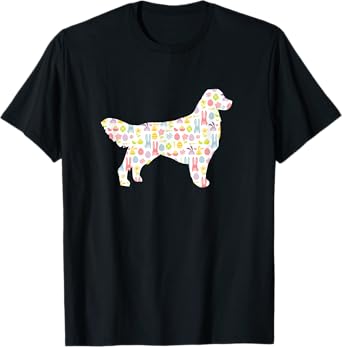 Golden Retriever Easter Bunny Dog Silhouette T-Shirt T-Shirt