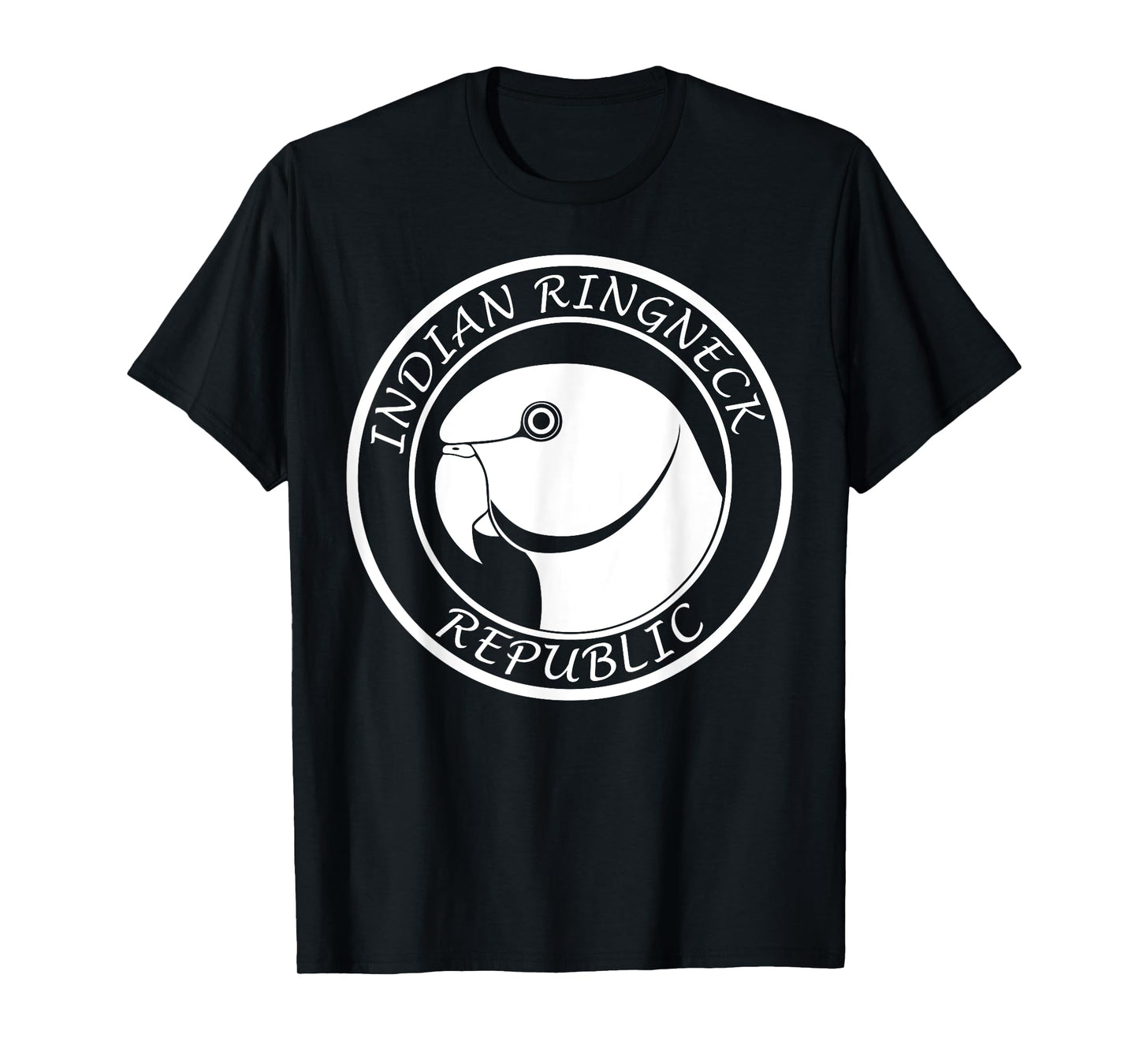 Indian Ringneck Parrot Face (White) T-Shirt