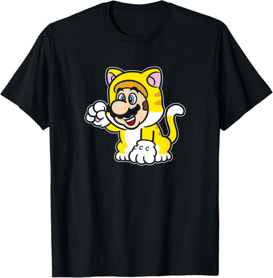 Super Mario 3D World Bowser's Fury Cat Mario Vintage Logo T-Shirt