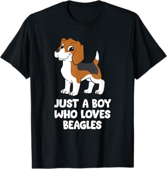 Beagle Dog Boy Just a Boy Who Loves Beagles T-Shirt