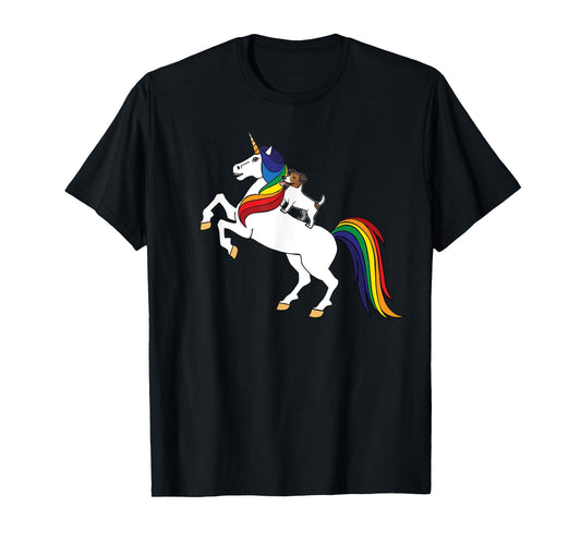 JRT Dog Lover Unicorn Kids Womens Girls Jack Russell T-Shirt