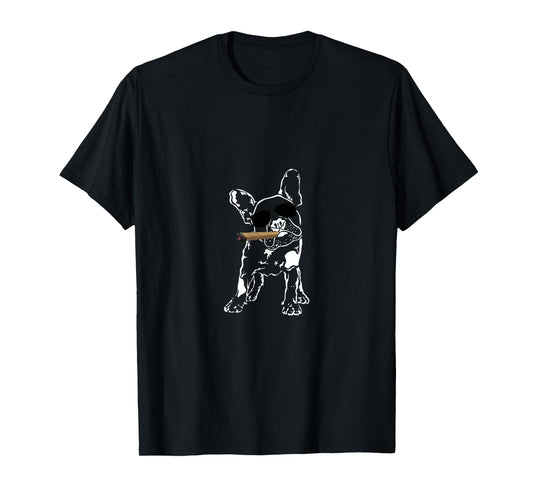 Cigars And French Bulldog T Shirt Gift Idea Cigar Dog Lover T-Shirt