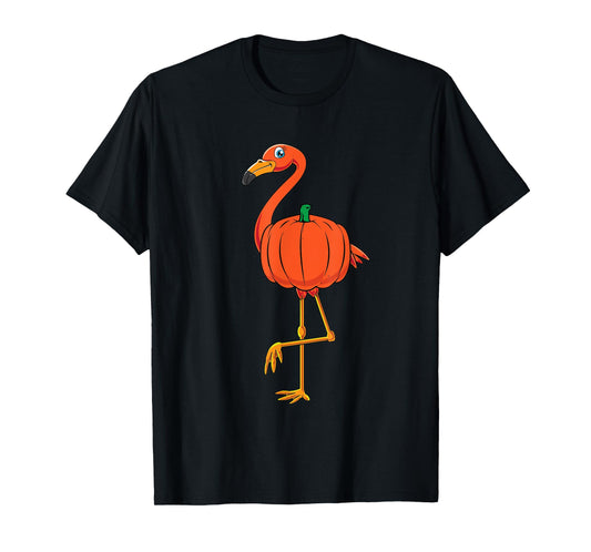 Flamingo Pumpkin Shirt Halloween Cute Flamingo Lover Costume