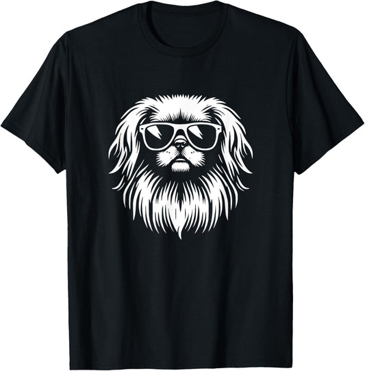 Cute Pekingese Sunglasses Dog Graphic Design T-Shirt
