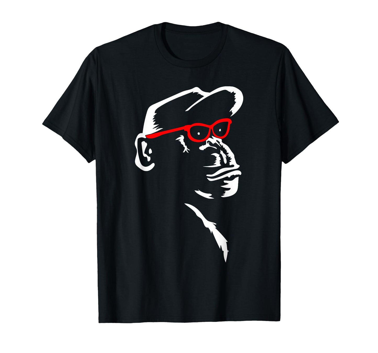 Monkey With Red Glasses Funny Animal Lover Cool T-Shirt