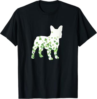 French Bulldog St Patrick's Day Shamrock Dog T-Shirt for Men Women Kids