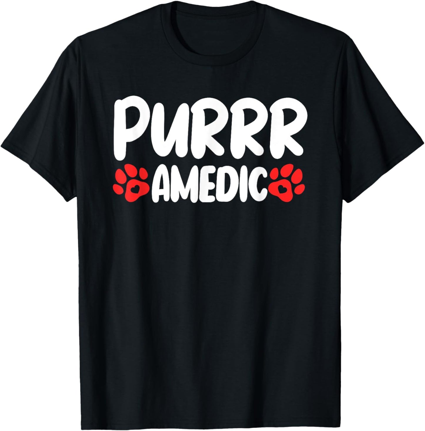 Purr Medic Vet Tech Cat Lover Veterinarian Assistant T-Shirt