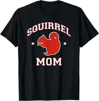 Miller Sye Women's Black Squirrel Mom Animal Print T-Shirt