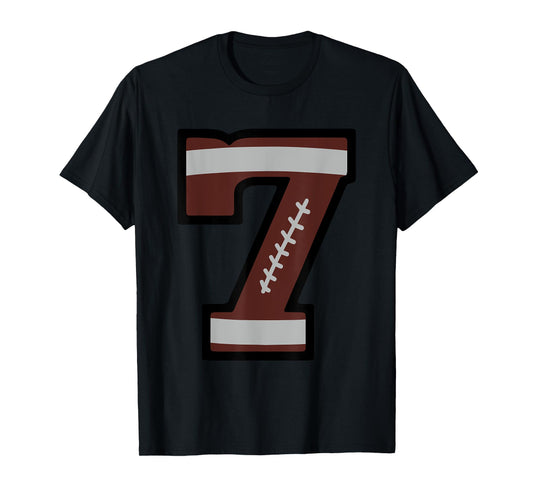 Number #7 Football Number T-Shirt