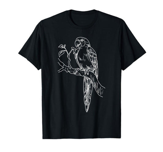 Parrot Bird Vintage Distressed Retro Style Silhouette 70s T-Shirt