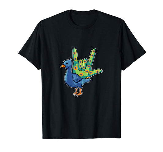 Asl Ily Shirt American Sign Language bird I love You Gift T-Shirt