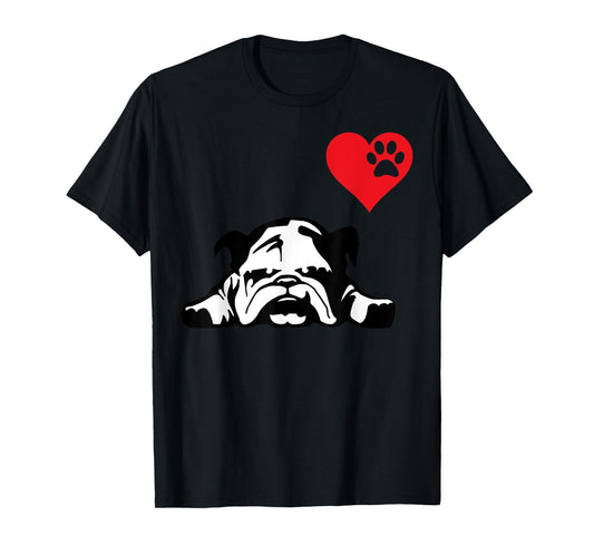 English Bulldog TShirt I LOVE MY ENGLISH BULLDOG DOG Men Women Girls Kids T-Shirt