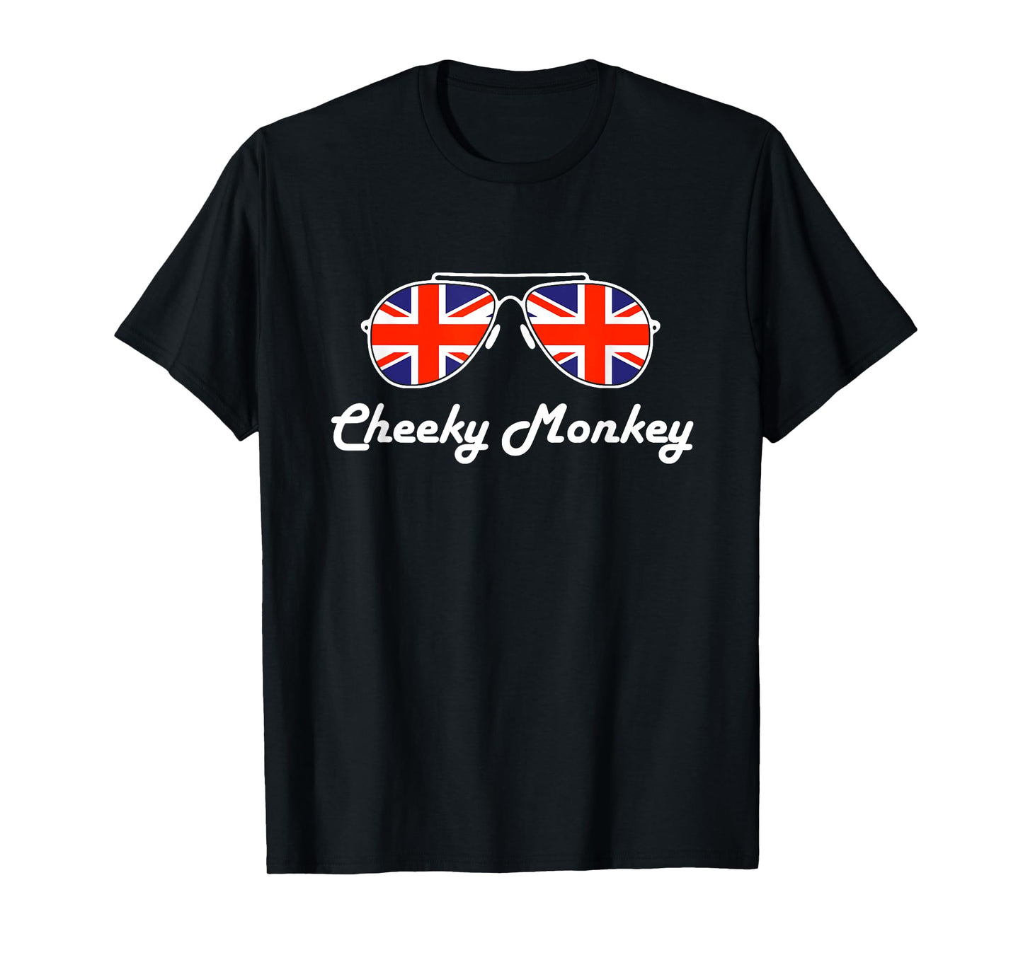 British Flag Cheeky Monkey England Union Jack Funny British T-Shirt