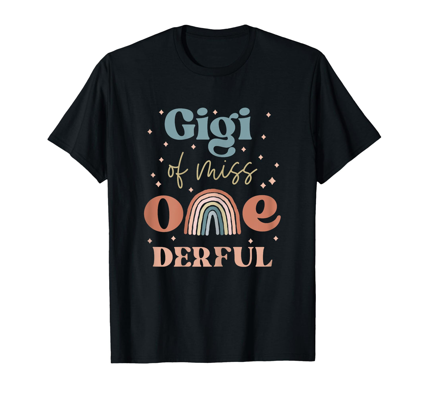 Gigi of Miss Onederful Boho Rainbow Daughter First Birthday T-Shirt