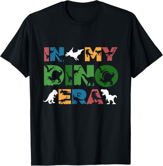 In My Dino Era Cute T-Rex Dinosaur Lover Birthday Party Kids T-Shirt