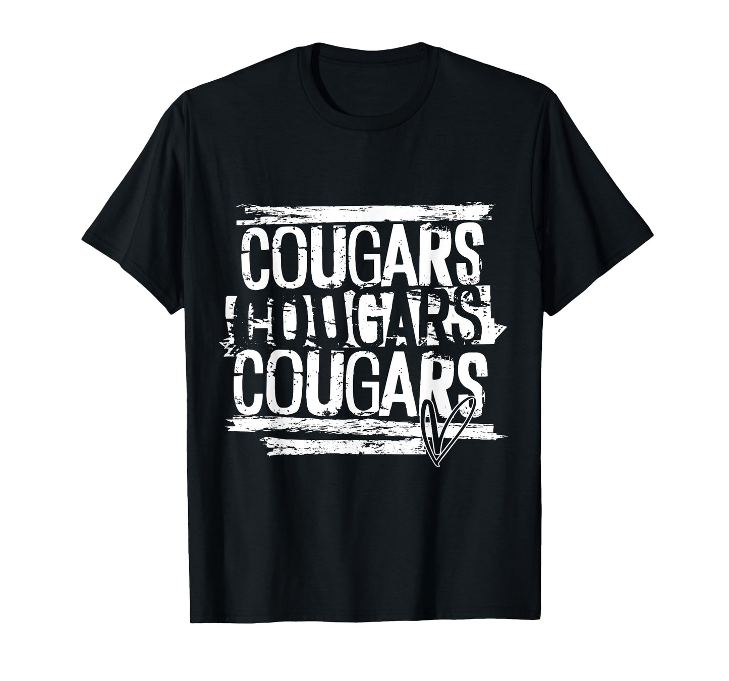 Cougars Teacher Student School Sports Fan Team Spirit Men Women Girls Kids T-Shirt