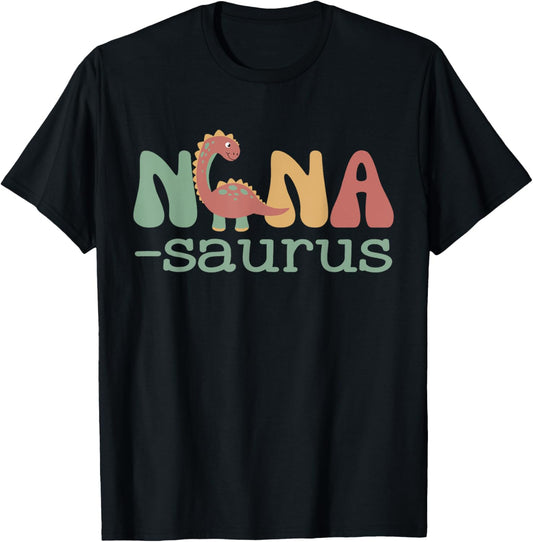 Nanasaurus T Rex Dinosaur Nana Saurus Family Matching Retro T-Shirt