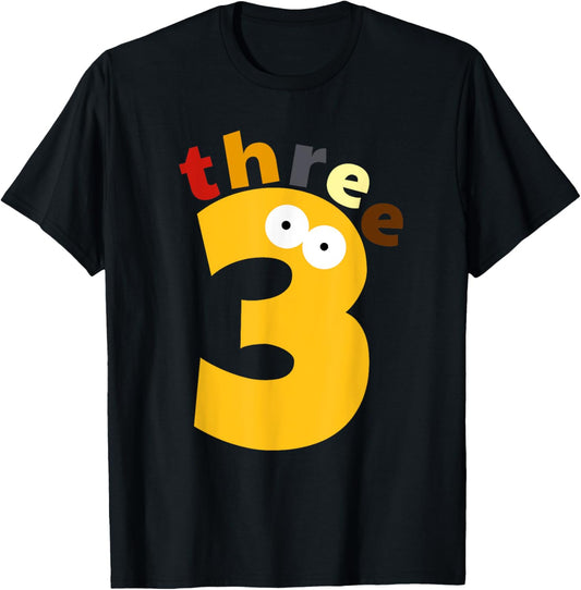 It's My 3rd Birthday Party 3 Year Old Yellow Funny Monster T-Shirt