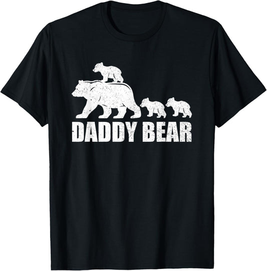 daddy bear three cubs shirt, bear daddy tshirts for men T-Shirt