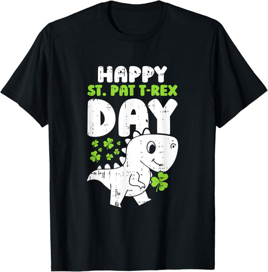 Happy St Pat Rex Dinosaur Saint Patrick'S Day For Boys Girls T-Shirt