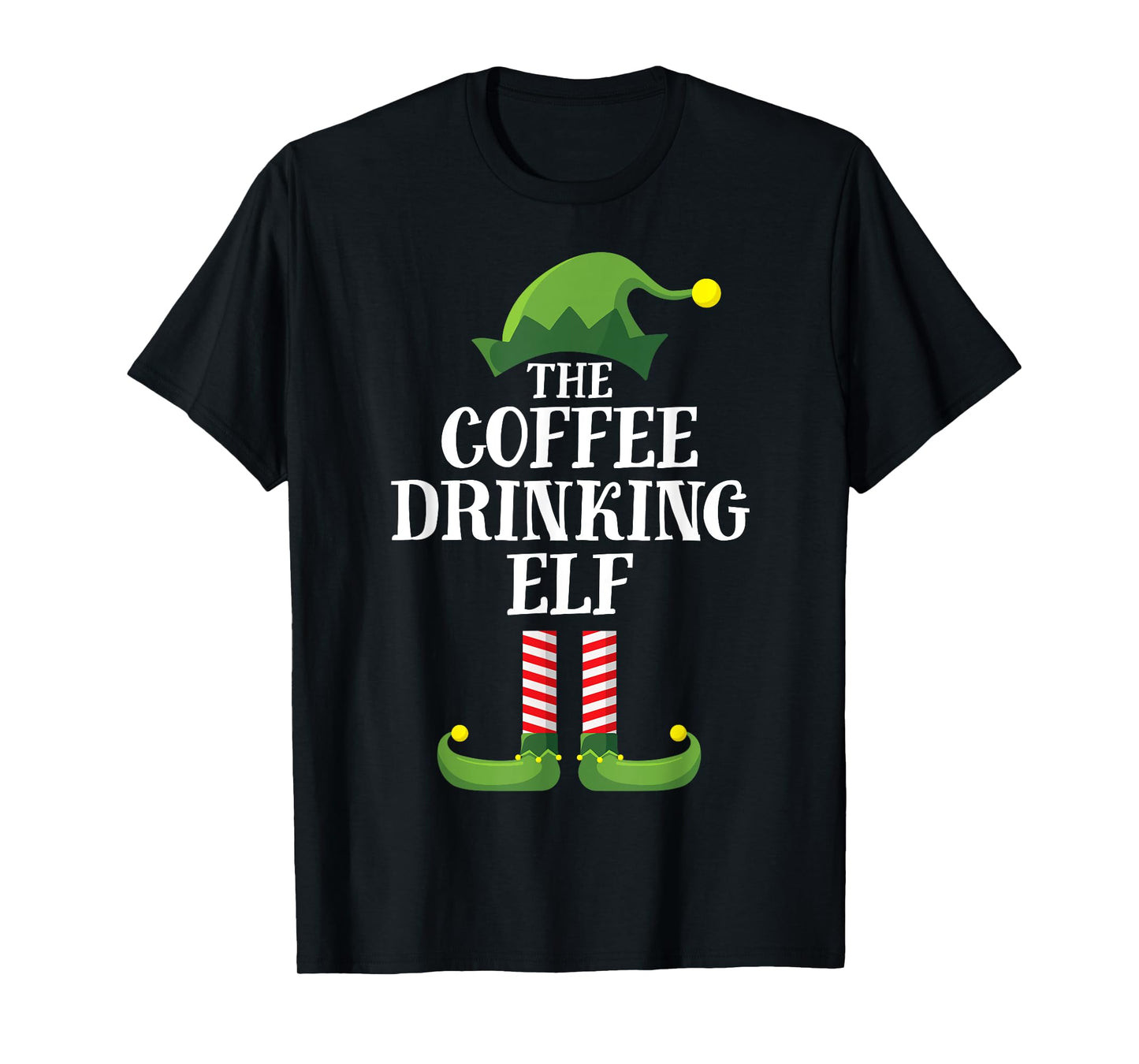 Coffee Elf Shirt Matching Family Group Funny Christmas T-Shirt