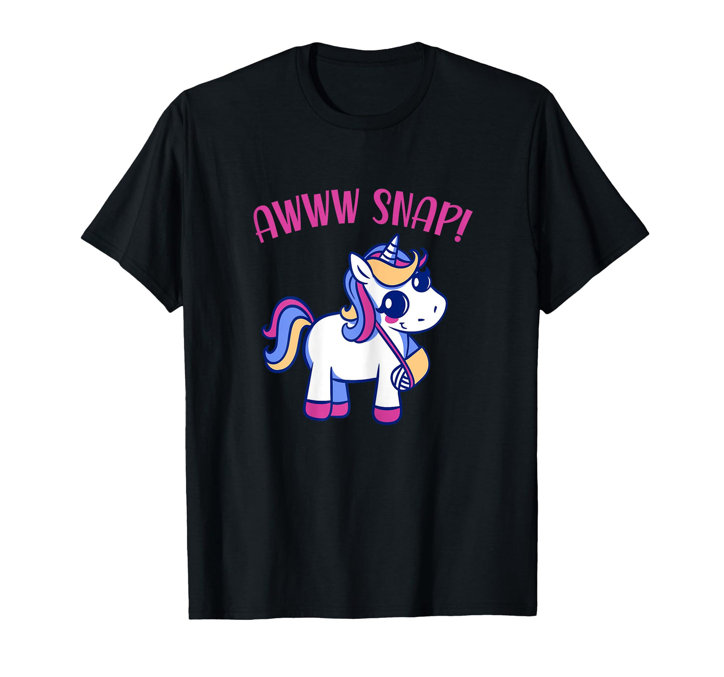 Unicorn Broken Arm Awww Snap for Girls T-Shirt