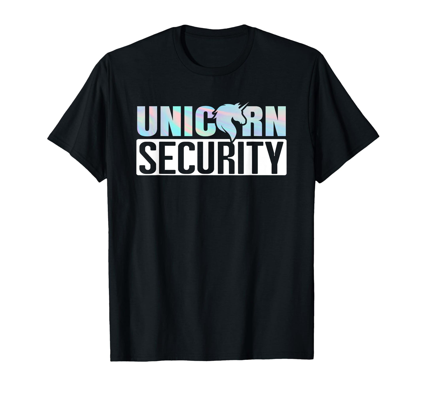 Halloween Dad Mom Daughter Adult Unicorn Security Costume T-Shirt