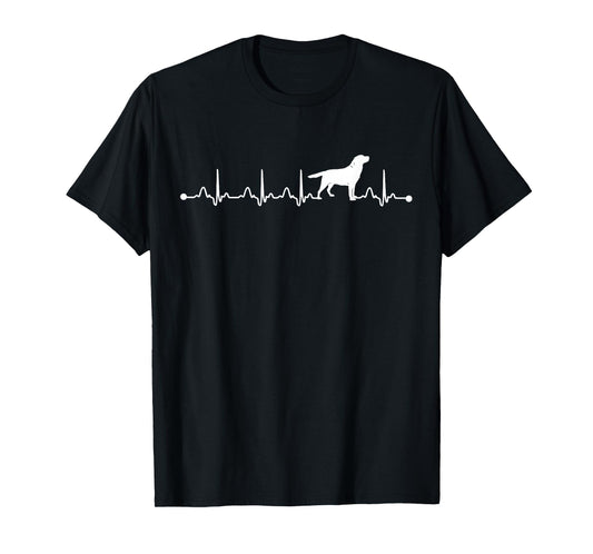 Labrador Retriever Heartbeat ECG Funny Dog Mom Men Women Girls Kids T-Shirt