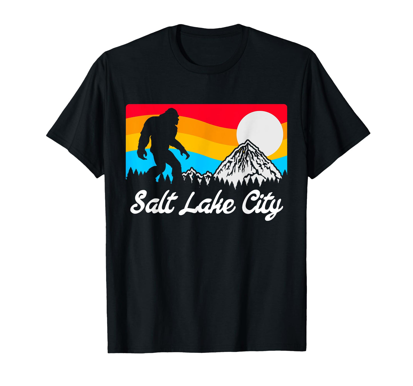 Salt Lake City Utah Vintage Bigfoot Souvenir Design T-Shirt