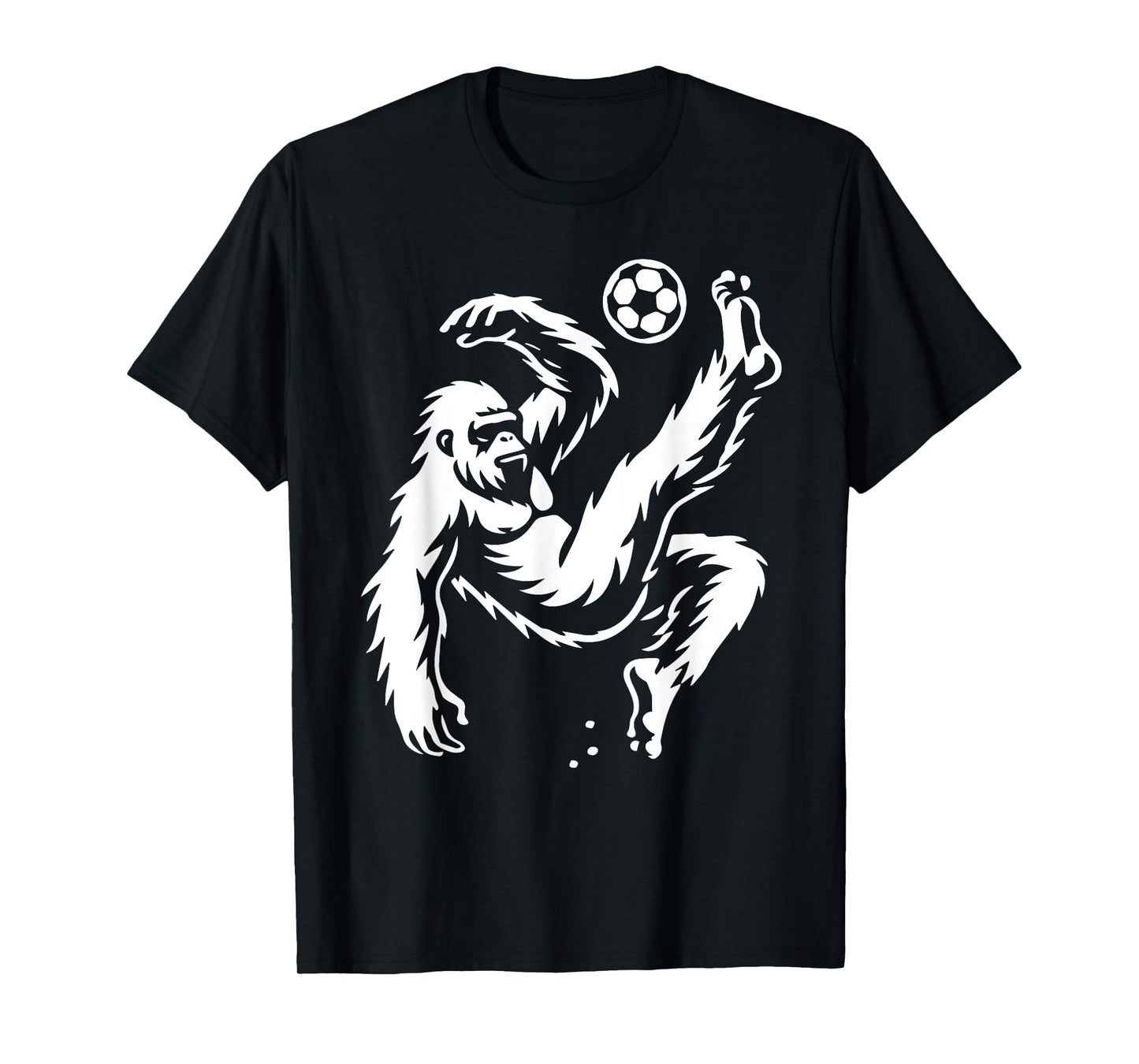 Funny Bigfoot Playing Soccer, Sasquatch Bicycle Kick Soccer T-Shirt