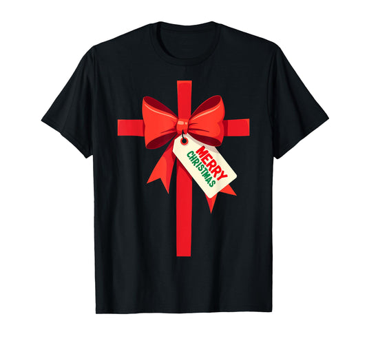 Funny Christmas Bow Xmas Present Costume Merry Christmas T-Shirt