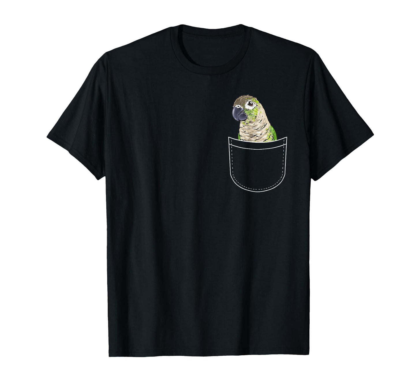 Green Cheek Conure In Pocket Parrot Bird Conure T-Shirt