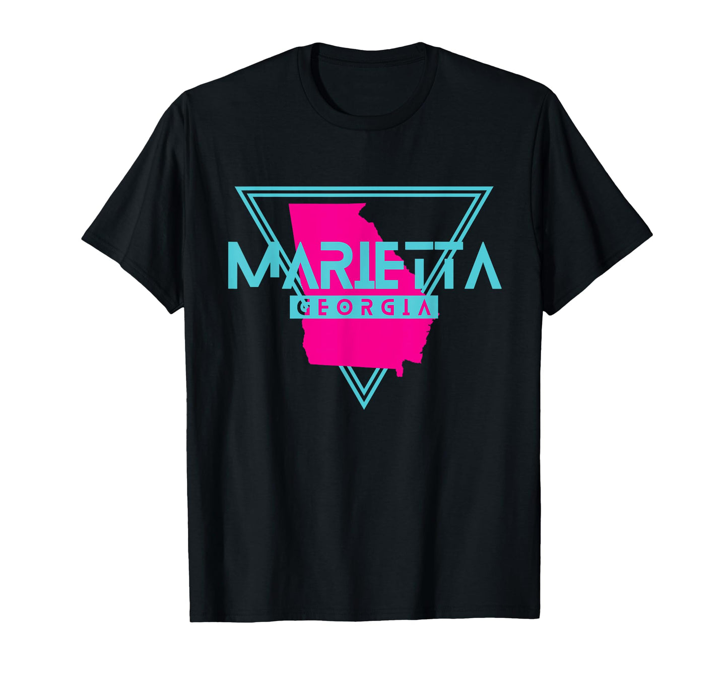 Marietta Georgia Souvenir GA Retro Triangle T-Shirt